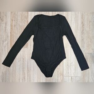 Lingswallow Black Long Sleeve Bodysuit